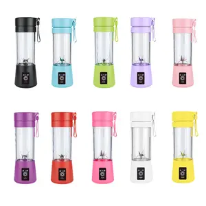 Custom Logo Elektrische Mini Ijs Fles Blender Home Usb 6 Messen Juicer Cup Machine Draagbare Vruchtensap Blenders Fruit Gereedschap