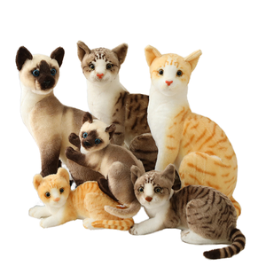 Bán Buôn Tùy Chỉnh Thiết Kế Sống Động Như Thật Kitty Đồ Chơi Sang Trọng Thực Tế Sống Động Thú Nhồi Bông Động Vật Hoang Dã Cho Trẻ Em PP Bông Đầy - Product Image 1
