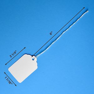 Thẻ giấy treo trắng có thể tái chế với chuỗi gắn thẻ đánh dấu cho túi & phụ kiện thiết yếu hàng hóa - Product Image 3