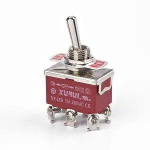 6 pin dpdt 15A 25A 250VAC on off on toggle switch 1322