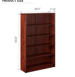 Bibliothèque moderne en bois articles vitrine tiroir étagère à livres pour projet de bureau d'étude à domicile