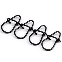 10 pièces/sac 50 pièces/boîte en acier inoxydable gourde Snap sécurité rapide Clip goupille de verrouillage forte traction Anti-corrosion pêche leurre plates-formes connecteur