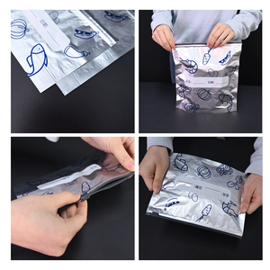 Pochettes d'emballage d'aliments congelés frais de conservation sacs de congélation à zip-lock en papier d'aluminium pour la viande fruits de mer poisson poulet légumes fruits - Product Image 2