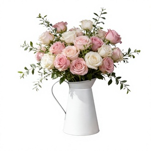 <span class=keywords><strong>Vaso</strong></span> per <span class=keywords><strong>Fiori</strong></span> Stile Brocca per Latte <span class=keywords><strong>in</strong></span> Acciaio Zincato da 1,1 Galloni, Brocca per Acqua, <span class=keywords><strong>Vaso</strong></span> Decorativo per Soggiorno - Product Image 1