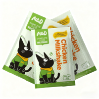 Pakan Kucing Basah Alami Tinggi Protein Buatan Pabrik, Nutrisi Utama dengan Ikan dan Ayam, Kemasan Pouch