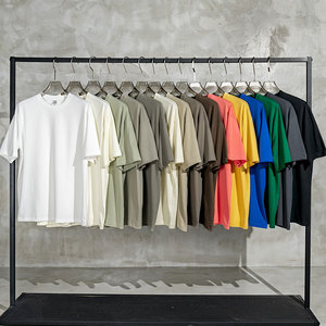 เสื้อยืดผู้ชายโอเวอร์ไซส์ผ้าคอตตอน100% ขนาดใหญ่ไม่พิมพ์ลายออกแบบได้ตามต้องการ - Product Image 5