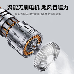 <b>Handheld</b> <b>Vacuum</b> Cleaner Rechargeable Portable Cordless 0.3L Dust Capacity Black Gold Design - Product Image 4