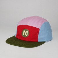 Séchage rapide 5 panneaux chapeau unisexe été couleur-bloc Patchwork réglable casquette de Baseball mode de rue Style américain papa chapeau