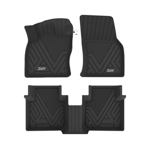 Fodera da pavimento in TPE per tutte le stagioni 3W per Volkswagen <span class=keywords><strong>Tiguan</strong></span> 2018-2024 <span class=keywords><strong>nera</strong></span> 1a fila di tutti i modelli - Product Image 1