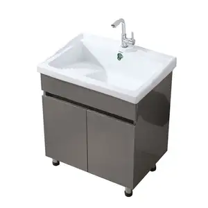 304 stainless steel washing closet balcony laundry pool landing one laundry table basin domestic ceramic sink