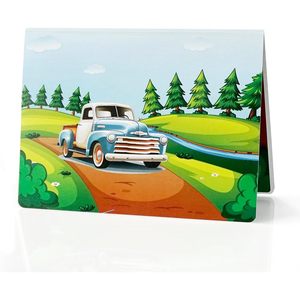 Tarjeta de Cumpleaños Clásica con Diseño de Auto en 3D para Hombres, Papá, Abuelo, Padrino, Impresión Digital en Papel, Laminado Brillante - Product Image 4