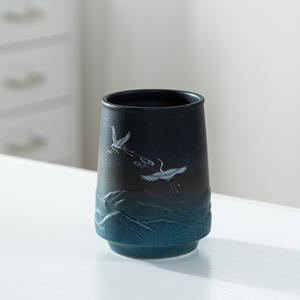 Chinesische Art Keramik Tee tasse Handy Tasse Schriftzug Große Tasse National Trendy Style Hand wärmer Flasche Paar Becher Tee schale - Product Image 6