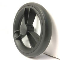 Roue de poussette pour bébé de 7 pouces en mousse EVA avec frein en plastique pour poussette