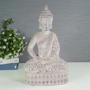 Buddhism zen religious crafts custom handmade decorative cement clay garden sitting buddha concrete buddha statue