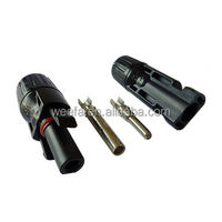 TUV T Konektor Kabel PV 2 Sampai 1 Pin Solar Konektor T Cabang dan Konektor Tahan Air