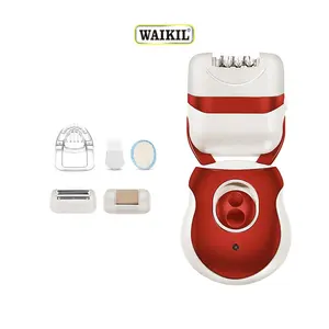 WAIKIL 3 in 1 Grooming Kit Shaver Rechargeable Epilator Wet & Dry Hair Removal For Women Electric Epilator Tools Set