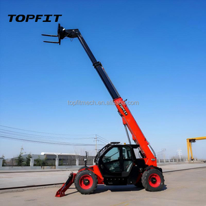 Chargeur télescopique TOPFIT à 3 niveaux, moteur diesel Yuchai 91KW, capacité de la benne de 1m3, pompe hydraulique PWG, transpalette télescopique - Product Image 5