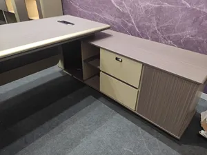 2024 New Design Modern Aluminium Luxury MFC Manufacture Escritorio L Shape Management CEO Executive Office Furniture Office Desk