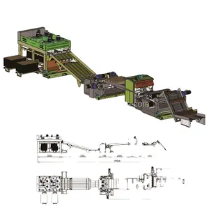 rotary peeling machine line with log loader China woodworking machinery