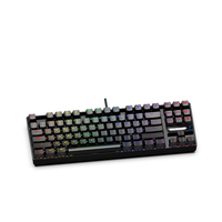 Keyboard Laptop 87 Tombol Tahan Air RGB Keyboard Gaming Mekanik dengan Tombol Fungsi Multimedia
