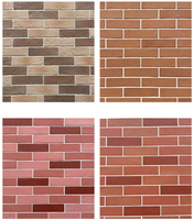 Carreaux de mosaïque en briques rouges Running Bond, crédence en terre cuite pour murs décoratifs de restaurant
