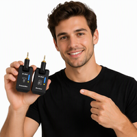 Émetteur-récepteur audio sans fil M-VAVE WS13 5,8 GHz avec étui de charge rechargeable pour guitare, basse et enregistrement vidéo