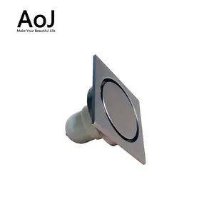 Drenaje de suelo comercial cromado de latón de <span class=keywords><strong>4</strong></span> pulgadas moderno antiolor antiinsectos para baño de drenaje rápido para el hogar del Hotel - Product Image 1