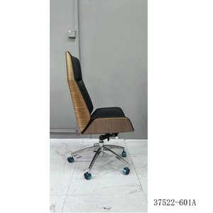 Simple and Comfortable Wooden Office <b>Chair</b> with Adjustable Height and Swivel Wheels 37522-601A - Product Image 3
