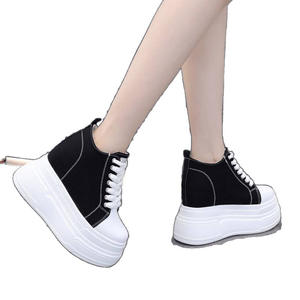 Zapatos de Lona de Alta Gama para Mujer, Otoño 2026, Tacón Súper Alto de 12 cm, Estilo Coreano, Zapatos de Una Sola Pieza - Product Image 5