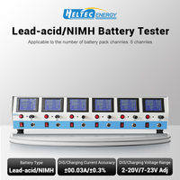 Testeur de capacité de batterie NiMH/plomb-acide 6 canaux 7-23V Heltec Energy, courant de charge/décharge 6A/10A pour cellules de batterie hybrides