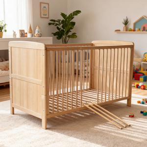 Mobili per Camera da <span class=keywords><strong>Letto</strong></span>, Lettino <span class=keywords><strong>Montessori</strong></span> per Bambini, Culla in Legno per Bambini 0-3 Anni - Product Image 2