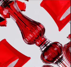 Suministro de fábrica, cristales decorativos de gota de lluvia para boda, lámpara de araña de cristal rojo con brillo moderno de lujo - Product Image 5