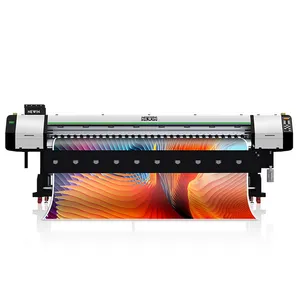 Factory high quality large format i3200 eco solvent printer 3.2m eco-solvent printer with 2 4 print head