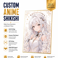 Planche Shikishi Anime Personnalisée avec Artwork à Télécharger, Planche d'Art en Feuille d'Or Holographique, Objet de Collection Personnalisé