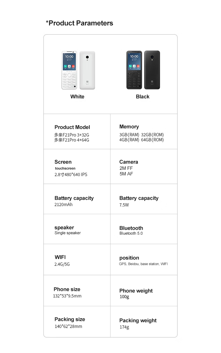Hot Selling QIN F21 Pro 4G Smartphone, 2.8 Inch Touch Screen