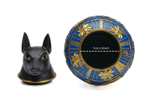 Meiweipet Urn Pet antik mısır reçine heykel Pet hatıra Urn Anubis güneş aşınma hatıra konserve köpek tabut - Product Image 5