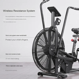 Bicicleta estática personalizada CZFIT de gran venta para gimnasios comerciales y uso doméstico, con ventilador de resistencia al viento silencioso y dinámico. - Product Image 2
