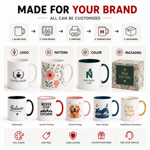 Tazza da Caffè Personalizzata 11oz 15oz, Grande Tazza in Ceramica Bianca per Sublimazione, Stampa Logo Personalizzata, Regalo Promozionale all'Ingrosso - Product Image 5