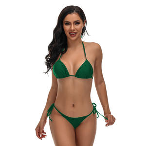 Populaire Sexy Split Micro <span class=keywords><strong>Mini</strong></span> Bikini Maillot De Bain Avec Bretelles Et Halter Neck Triangle <span class=keywords><strong>String</strong></span> Bikini Maillots De Bain - Product Image 4
