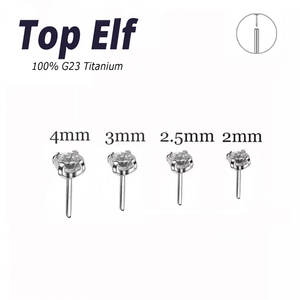 Piercing Lèvre Labret en Titane G23 ASTM F136, Boucle d'<span class=keywords><strong>Oreille</strong></span> Puce Zircon Cubique pour <span class=keywords><strong>Oreille</strong></span> Tragus Cartilage Hélix Daith, Bijou Piercing Calibre 16/18/20g - Product Image 5
