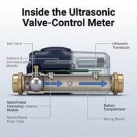 Medidor de Agua Ultrasónico Sumergible IP68, Relación R1000, NB-IoT, LoRaWAN, Sistema de Medición de Agua con Lectura Remota para Ciudades Inteligentes