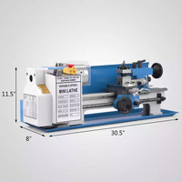 Torno de metal manual de alta precisión para mesa, 220V, para roscado y perforación de tacos de billar de madera, mini máquina.