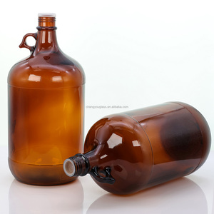 Growler en verre ambré style Californie 1 gallon 1L/2L/2.5L/4L 128oz pour bière, kombucha, vin, brassage maison avec <span class=keywords><strong>bouchon</strong></span> à vis et poignée - Product Image 3