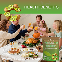 Sucettes OEM à la vitamine C végétalienne pour améliorer la santé immunitaire Complément alimentaire Sucettes à la vitamine C aux kiwis pour adultes et enfants
