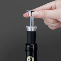 Kit Cadeau Ouvre-Bouteille à Pompe à Air en Forme de Stylo, Ouvre-Bouteille à Aiguille Portable avec Coupe-Capsule et Bouchon de Bouteille de Vin