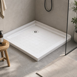 Prix d'usine – <span class=keywords><strong>Bac</strong></span> de <span class=keywords><strong>douche</strong></span> carré moderne en acrylique 90x90 cm, étanche et antidérapant, avec tailles personnalisables - Product Image 1