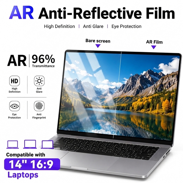 Premium 14 Inch 16:9 Laptop Screen Protector for Lenovo ThinkBook AR HD Anti-Reflective PET Protective Film Factory Wholesale