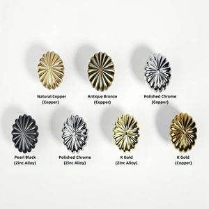 Nordische minimalistische Kürbisform-Messinggriffe, Einloch-Luxusknöpfe, mehrfarbige Küchen-/Schubladen-/Türgriffe, langlebig - Product Image 5