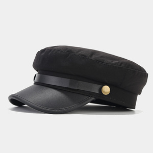 الخريف جديد في الهواء الطلق عارضة الرجعية مخصص قبعات قباقيب الرجال النساء أزياء الشارع شقة بحار قبعة الكابتن - Product Image 2