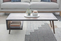 Table basse artisanale de style moderne du milieu du siècle, en noyer et acier, meubles de salon, table basse de style moderne du milieu du siècle